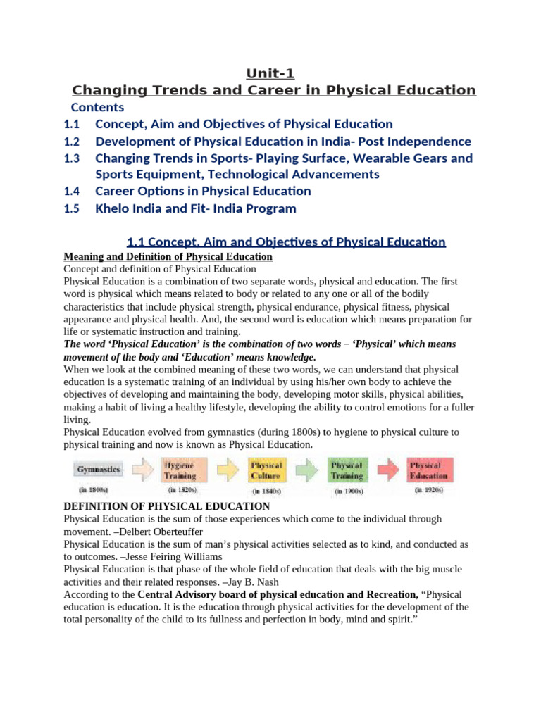 Trends and Careers in Physical Education | PDF | Physical Education ...
