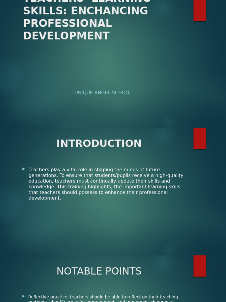Third Presentation | PDF | Teachers | Learning