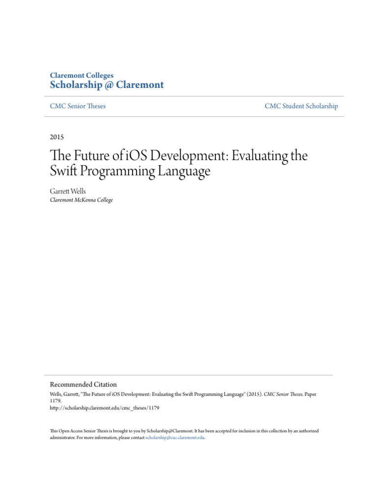 The Future of IOS Development Evaluating the Swift Programming L | PDF ...