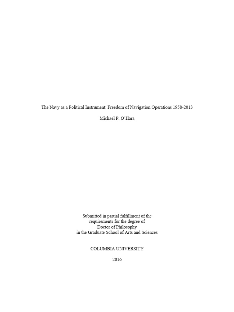 Freedom of Navigation Operations 1958-2013 - OHara - Columbia - 0054D ...