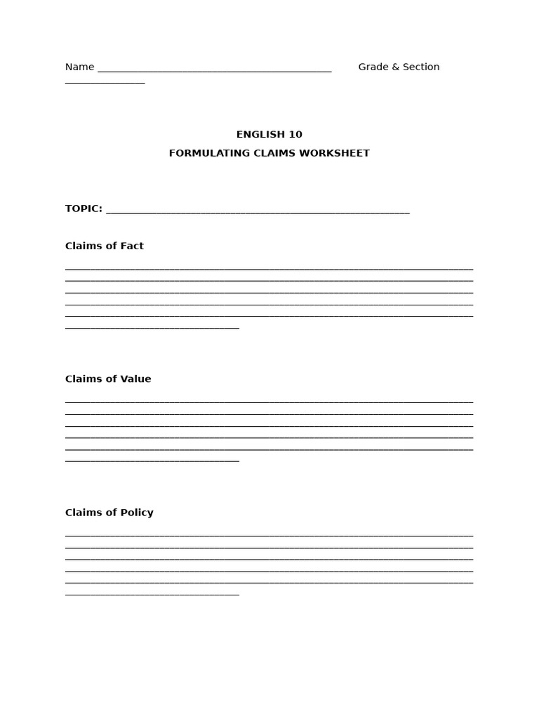 Formulating Claims | PDF