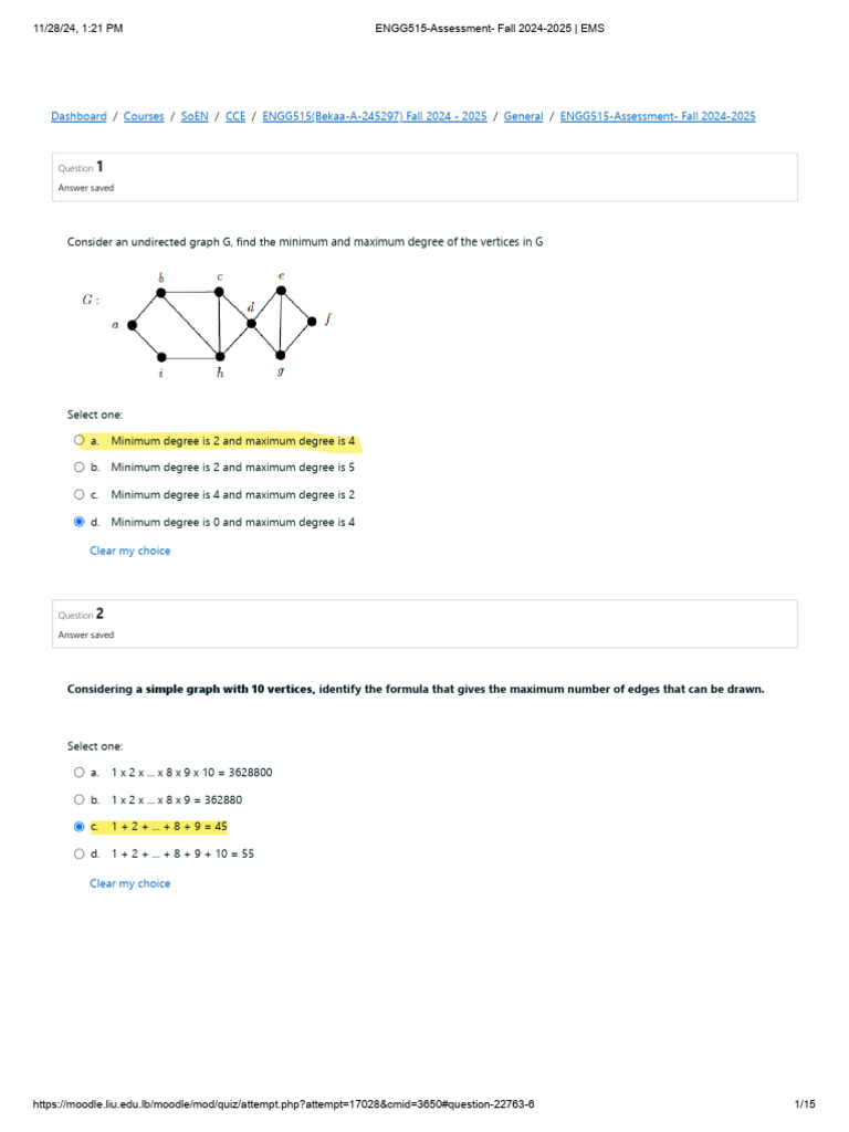 ENGG515 Assessment Overview Fall 2024 | PDF | Discrete Mathematics ...