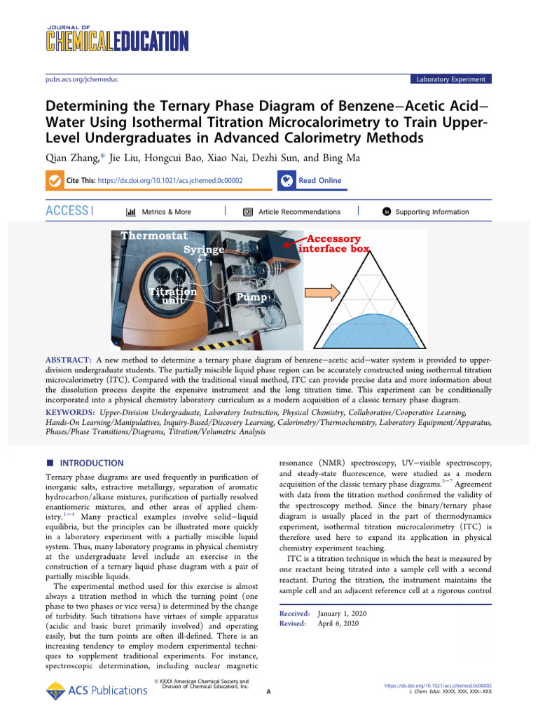 Ternary Phase Diagram via ITC Method | PDF | Solvation | Titration