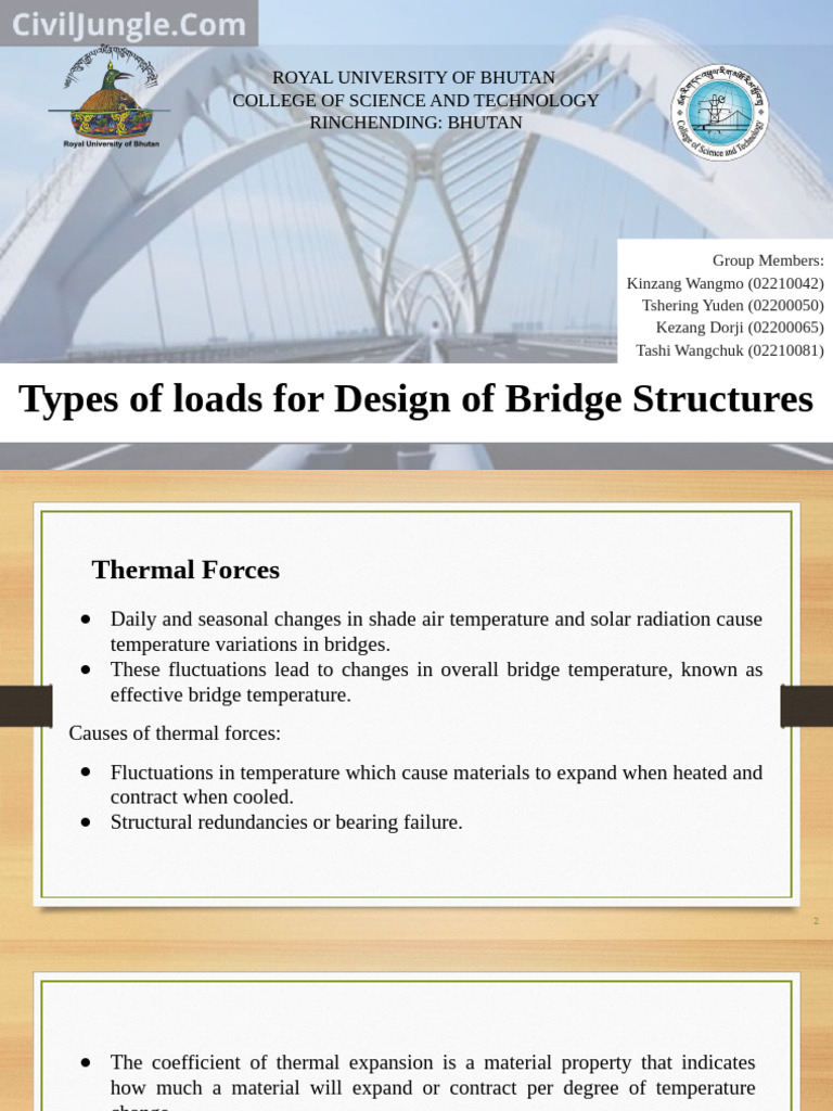 Types of Loads Group 10 | PDF | Force | Bridge