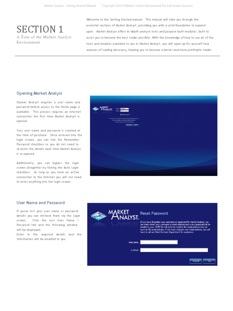 Section 1: Opening Market Analyst | PDF | Icon (Computing) | Tab (Gui)