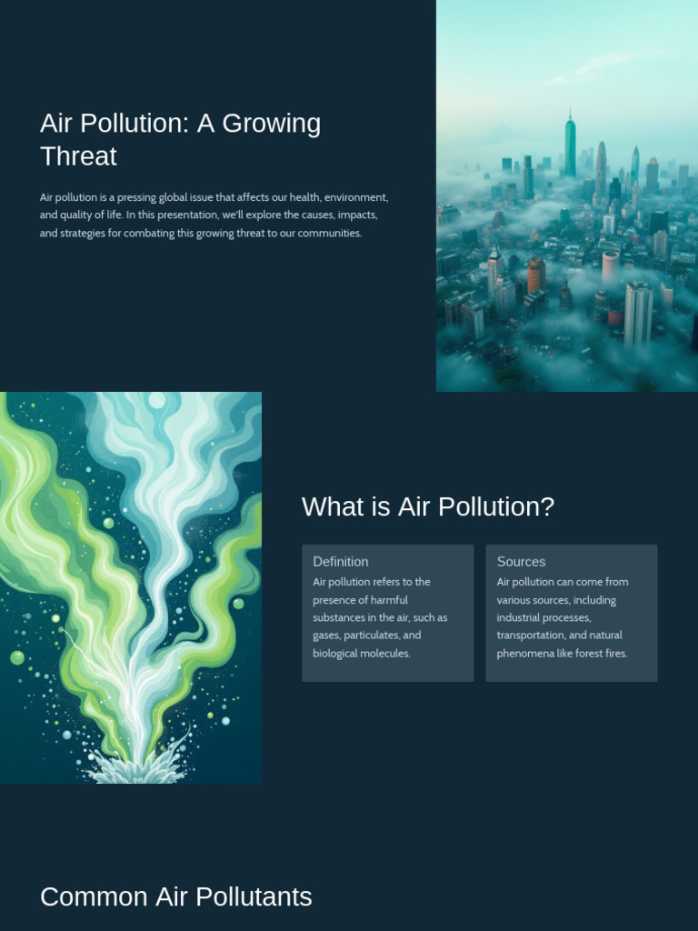 Air Pollution A Growing Threat | PDF | Air Pollution | Efficient Energy Use
