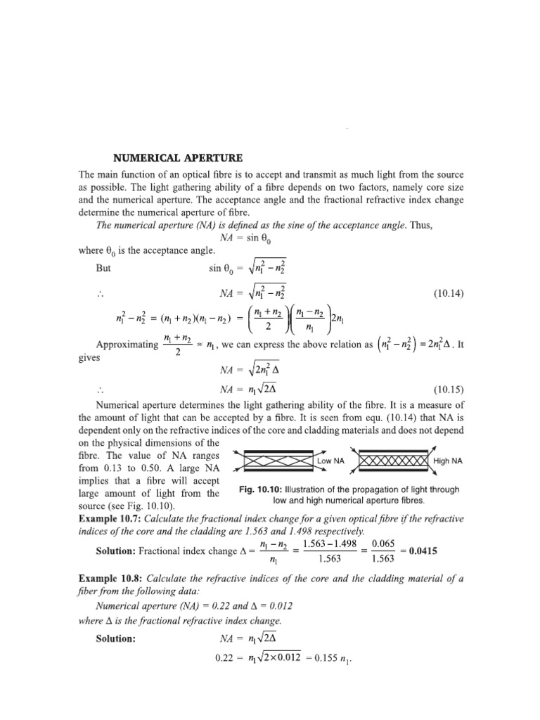 7numerical Aperture | PDF