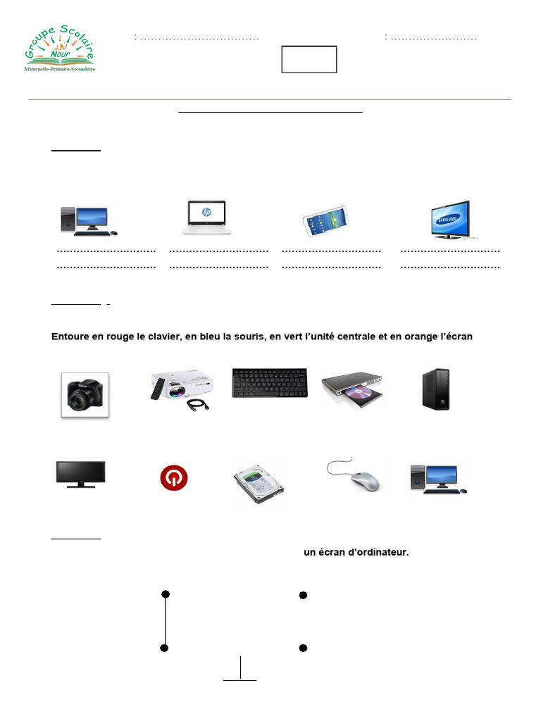 Évaluation Informatique CP M2 | PDF