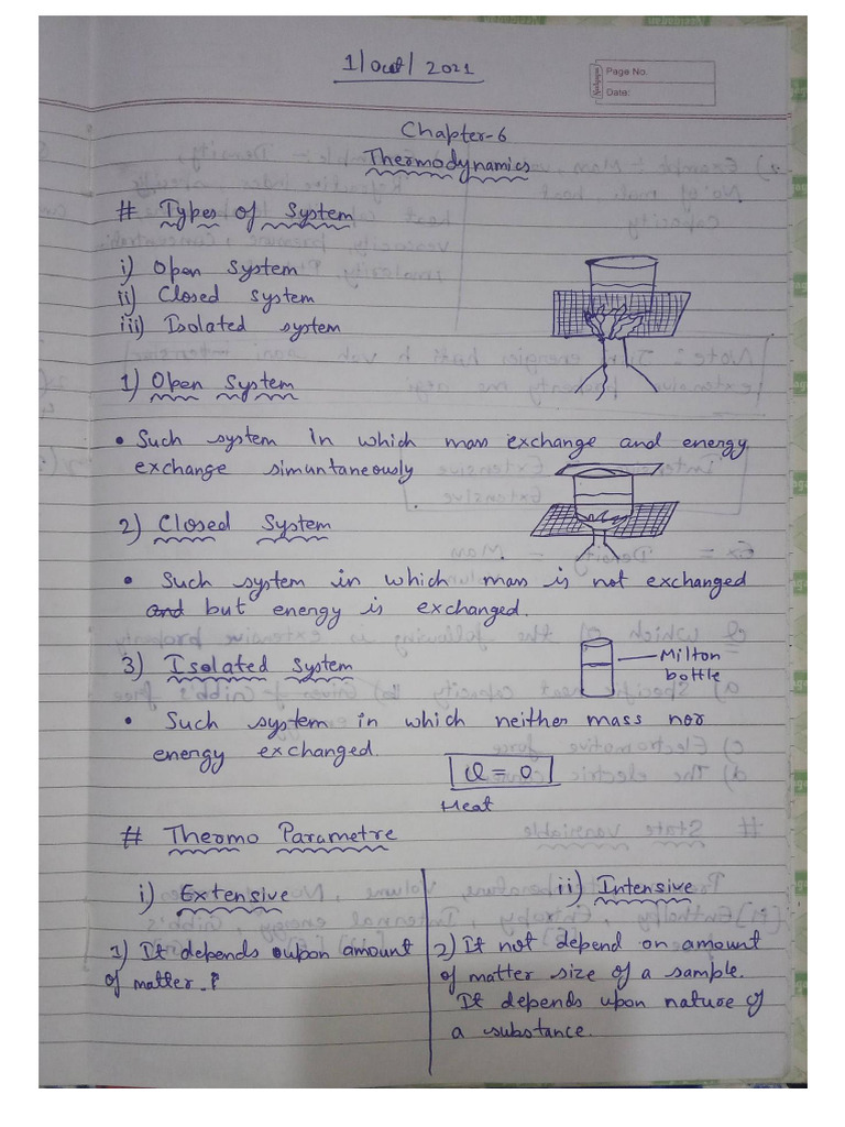 Thermodynamics Notes 11th | PDF