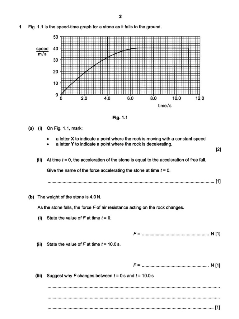 Speed-Time Graph Analysis of Falling Stone | PDF | Nuclear Reactor ...