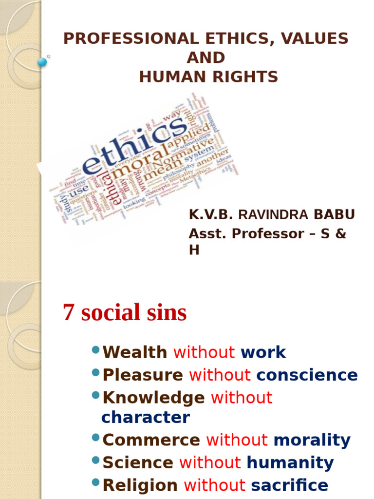 Human Values in Professional Ethics | PDF | Integrity | Morality