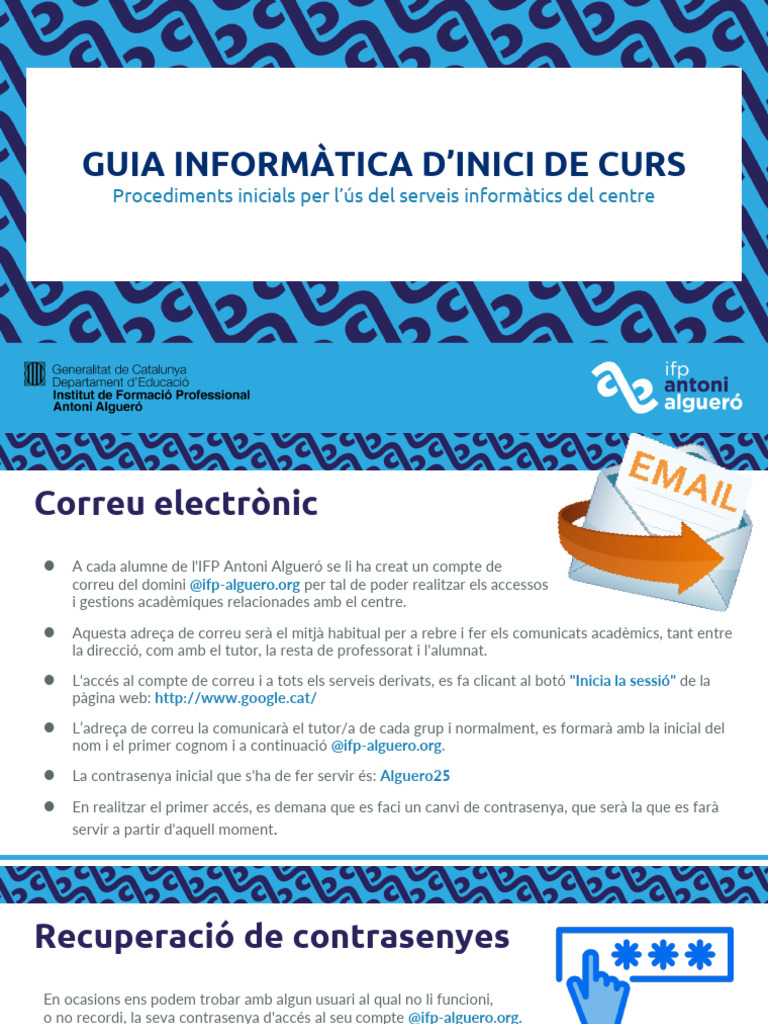 Guia Informàtica D'inici de Curs | PDF