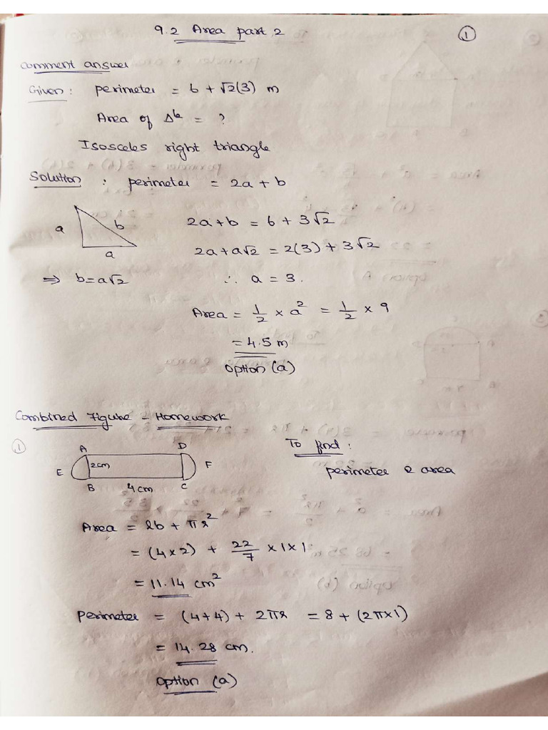 Area 9B Solved Homework | PDF