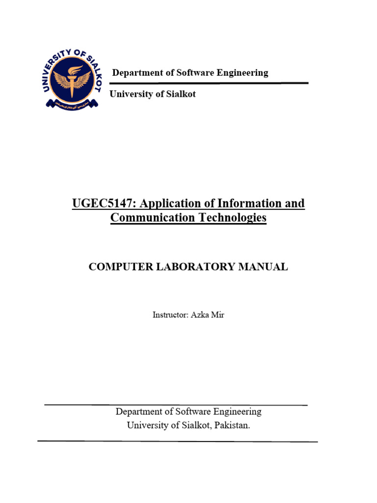 MS Word Lab Manual for Students | PDF | Microsoft Word | Text