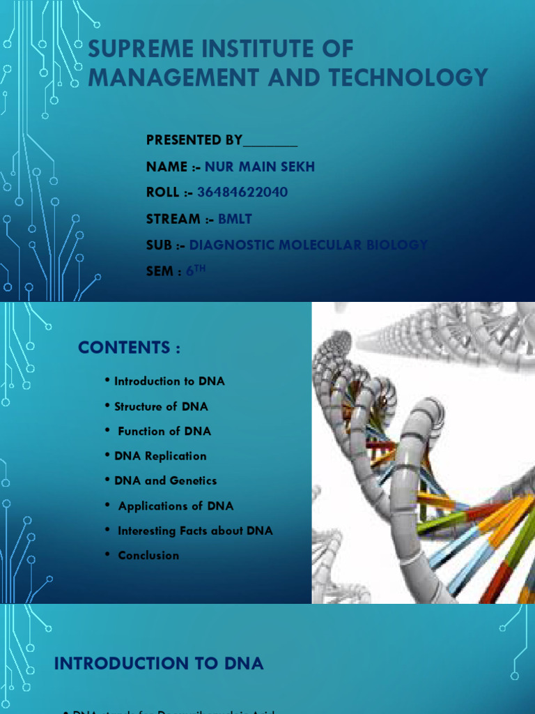 Overview of DNA and Its Functions | PDF | Dna | Base Pair