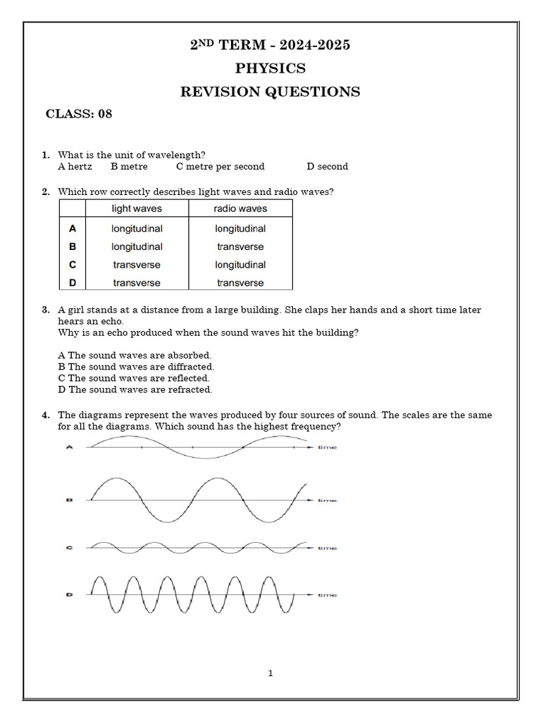 Worksheet Copy Pdf Sound Waves