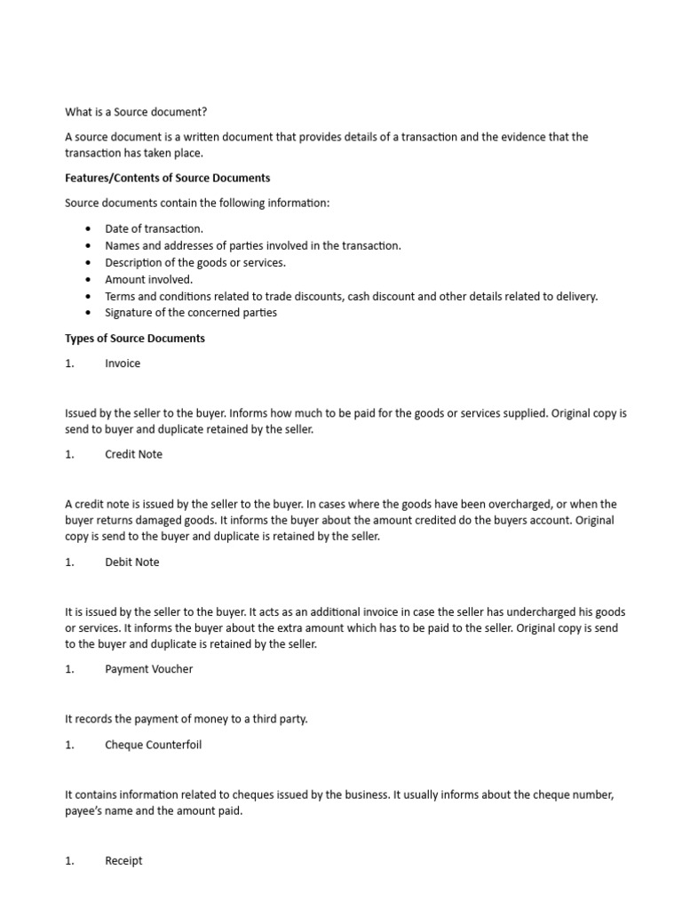 Understanding Source Documents in Finance | PDF | Balance Sheet | Net ...