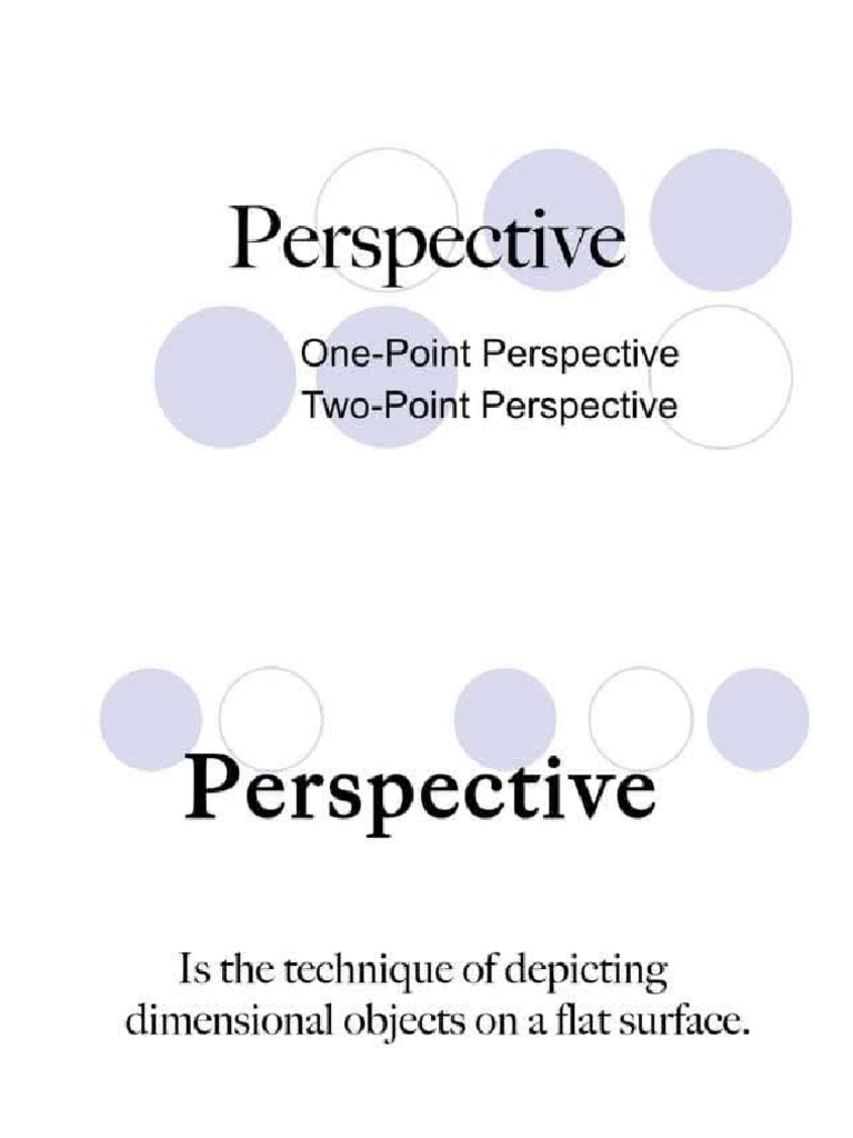 Lesson 2C Perspective DRawing | PDF