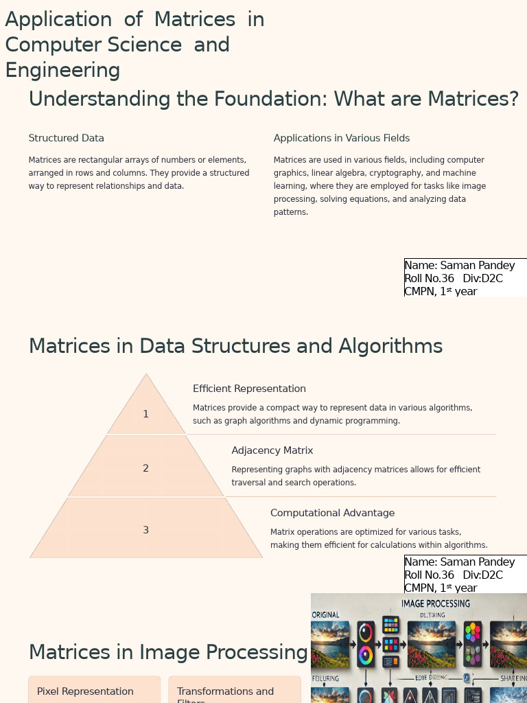 Applications of Matrices in CS | PDF | Matrix (Mathematics ...