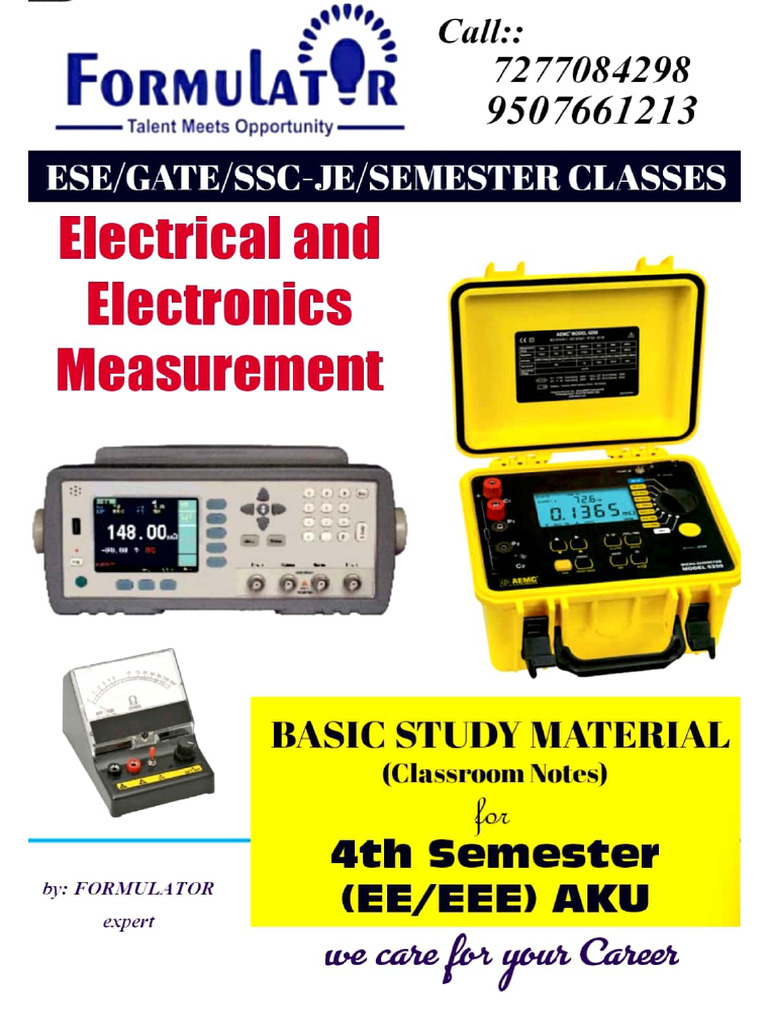 Electrical & Electronics Measurement FORMULATOR_itnmca0ljd3fskmjt1xt | PDF