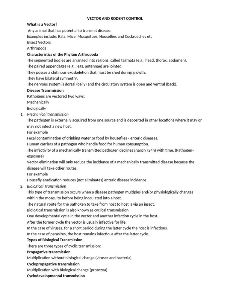 Rodent and Vector Disease Control | PDF | Mosquito | Malaria