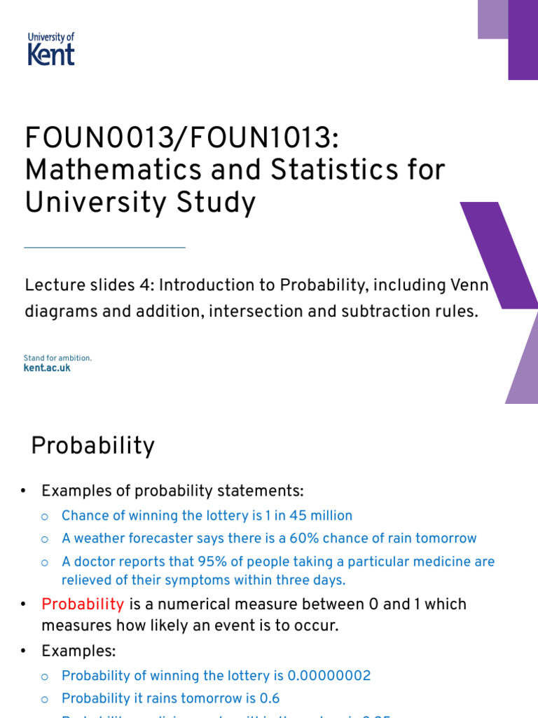 Introduction to Probability Concepts | PDF | Probability | Mathematics