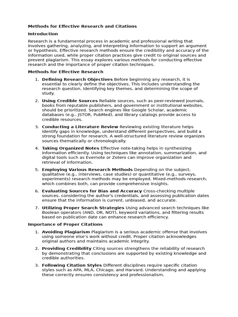 Proper Citation Techniques in Research | PDF | Citation | Plagiarism