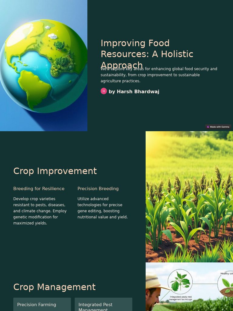 Enhancing Global Food Security Strategies | PDF | Agriculture ...