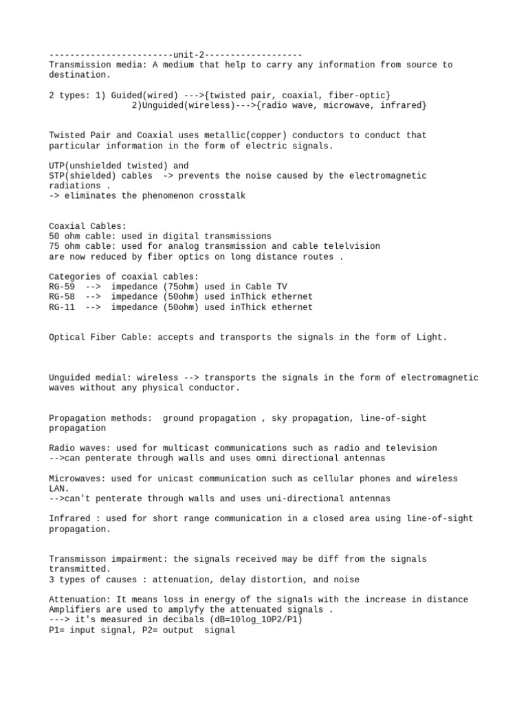 Transmission Media Types and Impairments | PDF | Transmission Medium ...