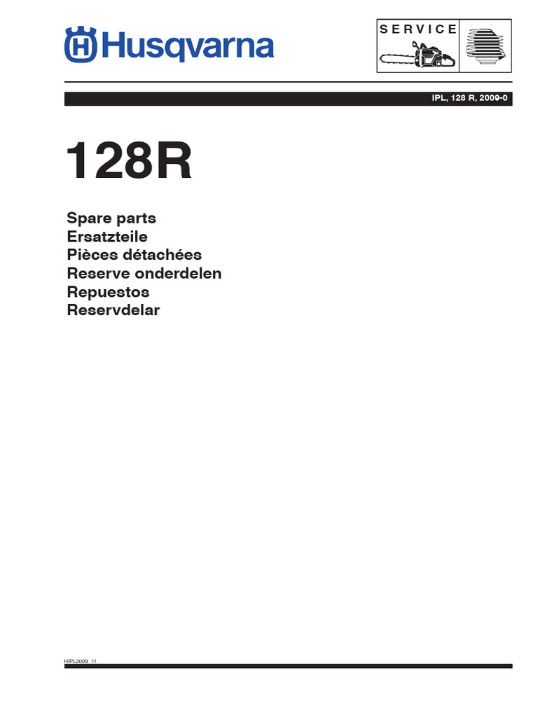 Husqvarna 128R Parts List IPL | PDF | Vehicle Technology | Engines
