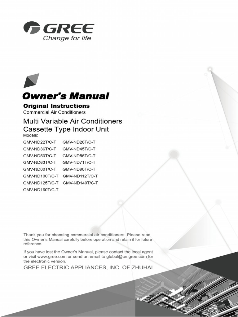 Gree Multi VRF Air Conditioner Manual | PDF | Pipe (Fluid Conveyance ...