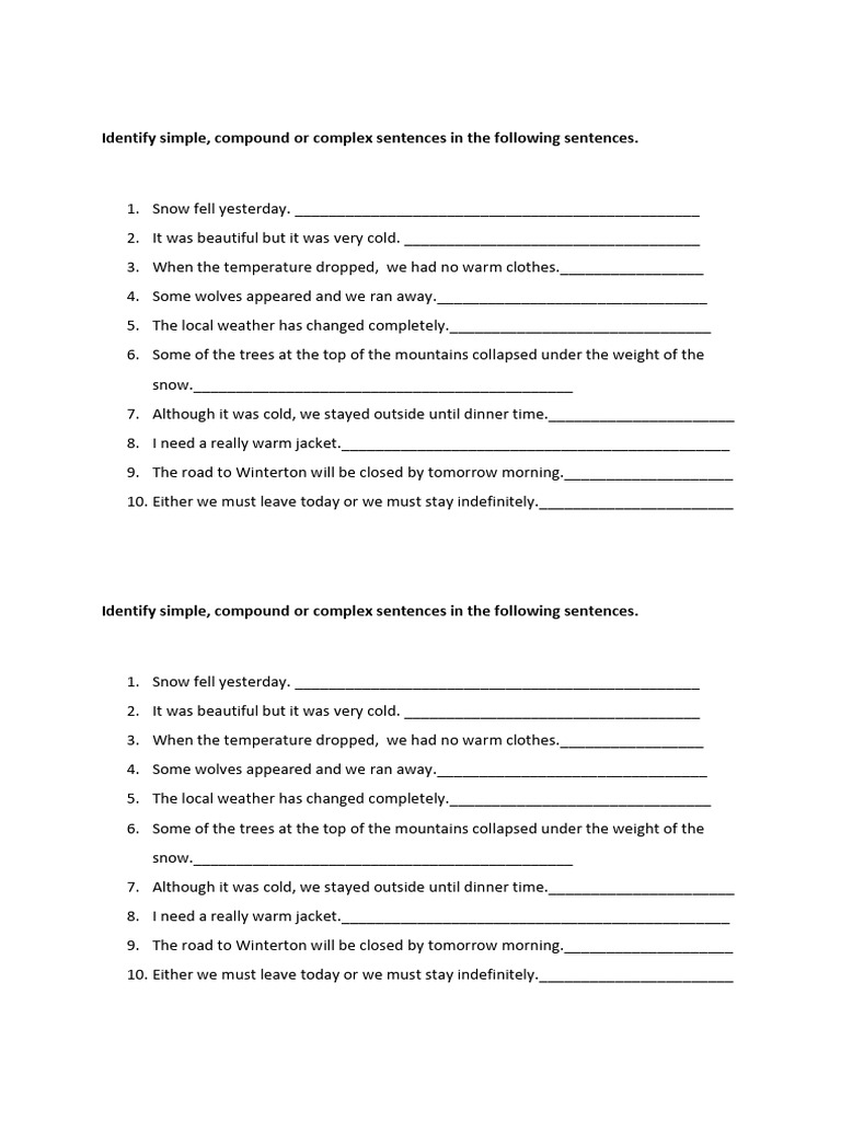 Sentence Structure Identification Guide | PDF