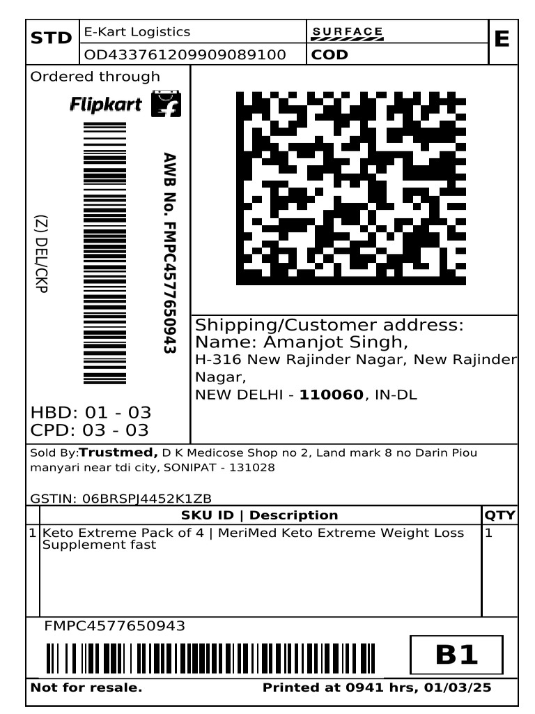 Flipkart Quick Label Instructions | PDF