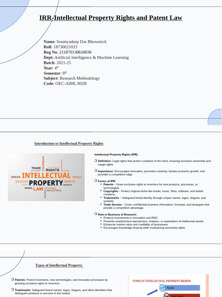 Patents in Research Methodology | PDF | Patent | Intellectual Property