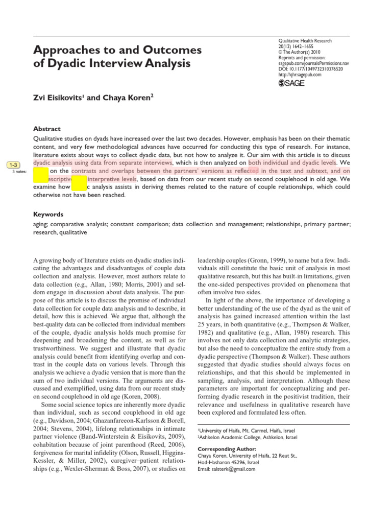 6_Interview | PDF | Qualitative Research | Intimate Relationships