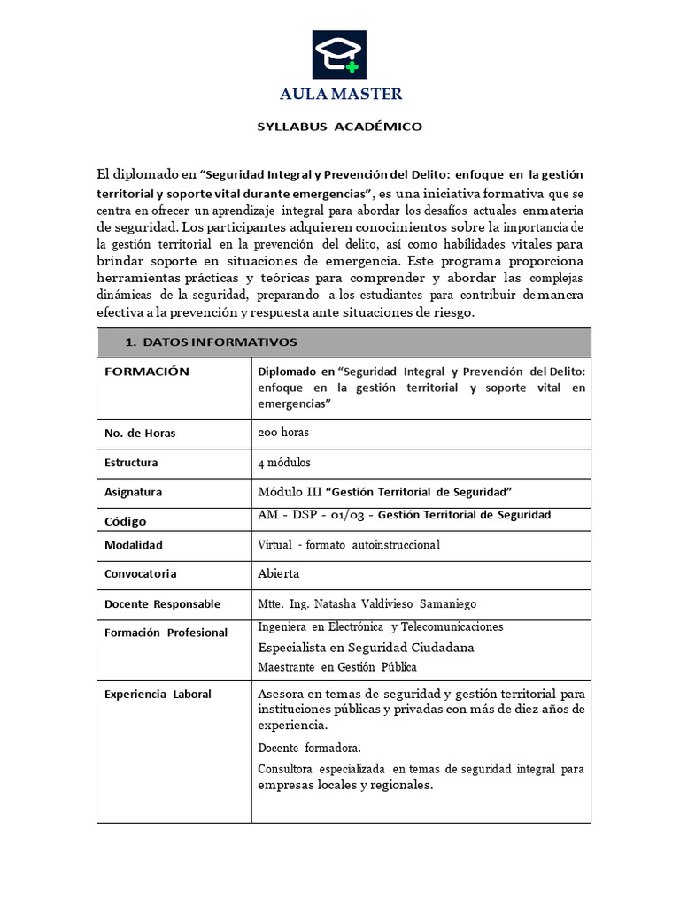 Diplomado en Seguridad Integral y Delito | PDF | La seguridad ...