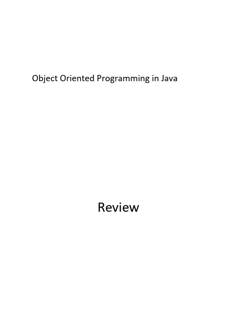 Week 06&07_Classes and Objects | PDF | Computing | Object Oriented ... image.