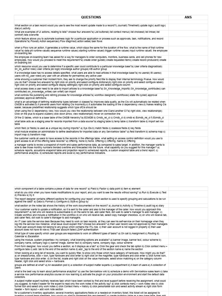 ServiceNow Task Management FAQs | PDF | Computing | Information Technology