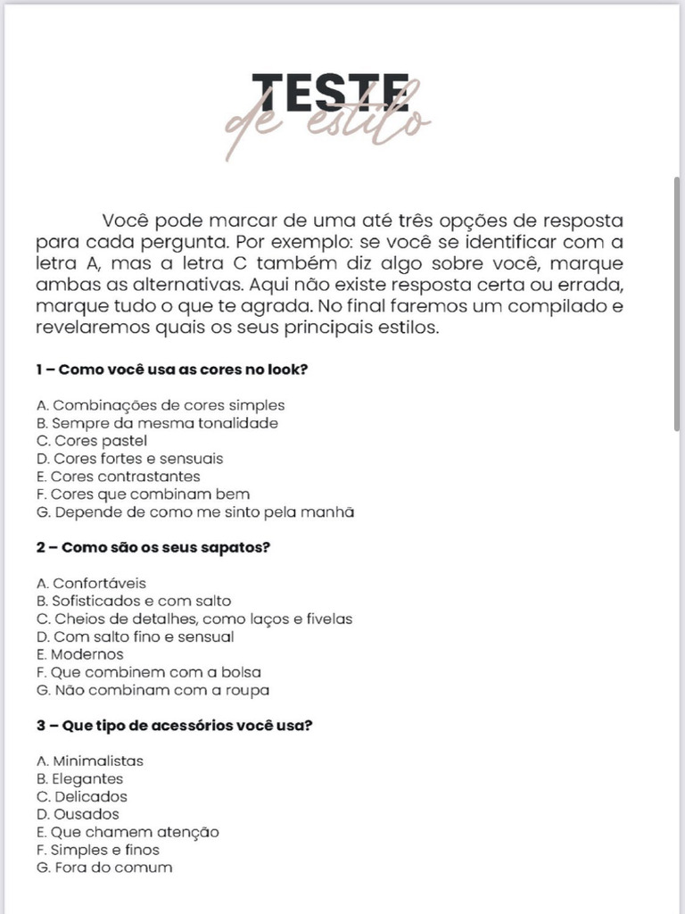 Teste de Estilo | PDF