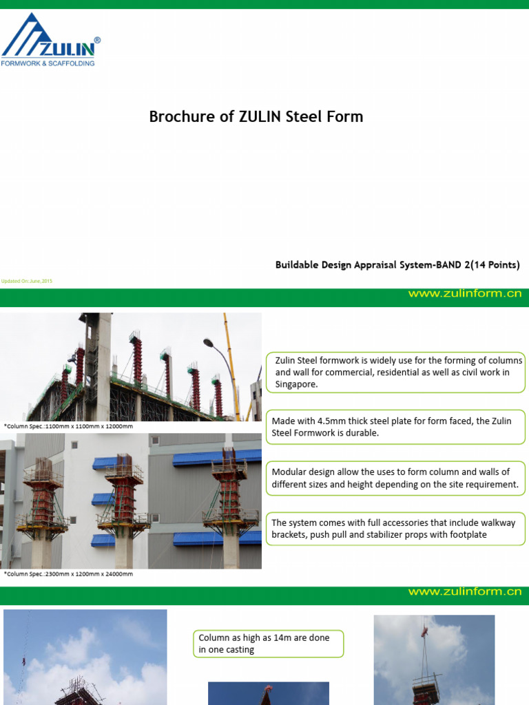 ZULIN Steel Formwork Brochure | PDF