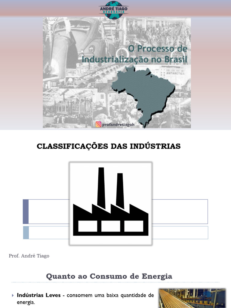 Indústria No Brasil - Aula 01 (Classificações Das Indústrias) | PDF