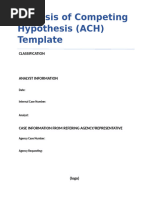 ACH Step-by-Step Guide for Analysts | PDF | Intelligence Analysis ...