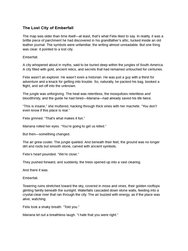 Adventure In The Lost City Of Emberfall Pdf