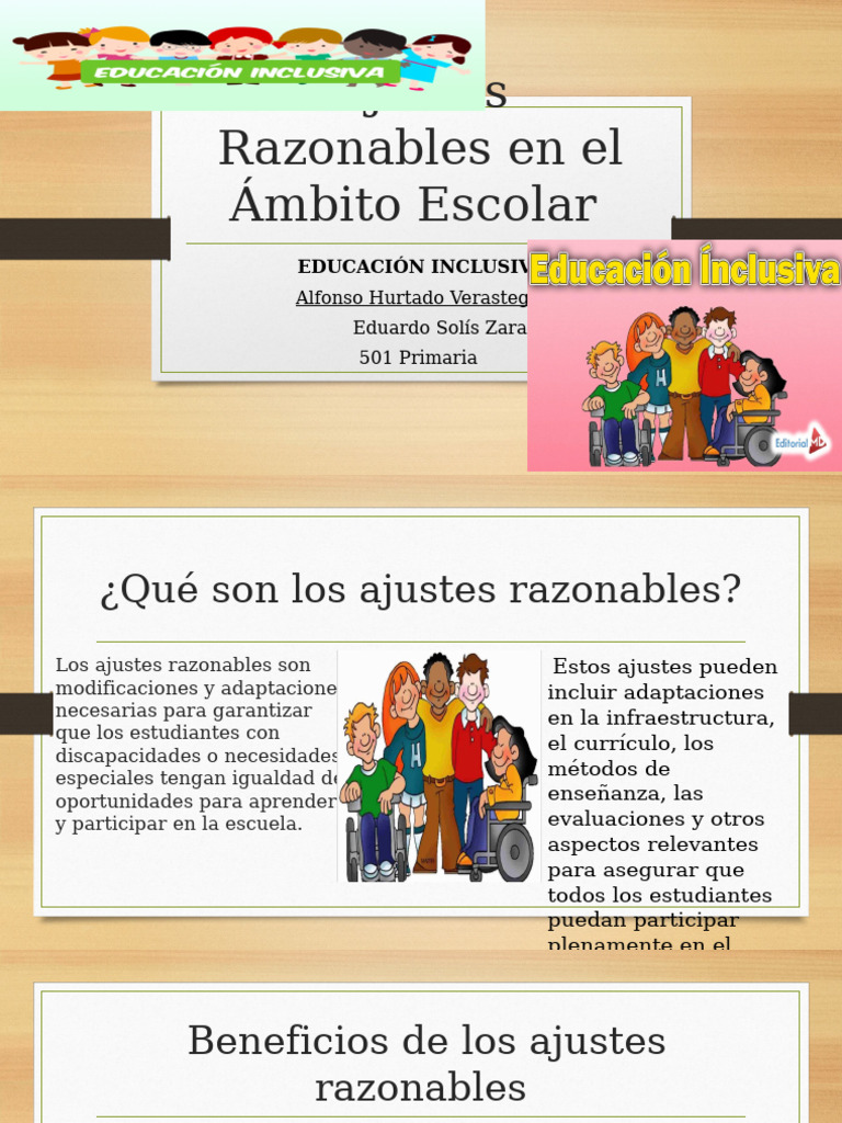 Ajustes Razonables en Educación Inclusiva | PDF | Inclusión (Educación ...