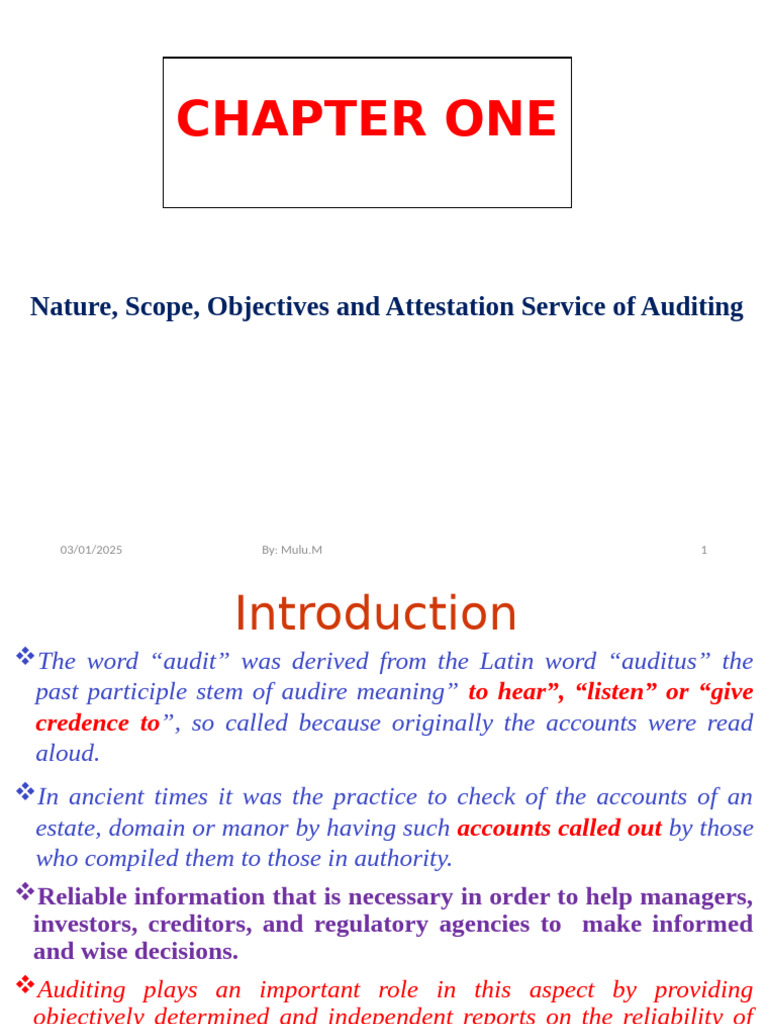 Understanding Auditing: Scope and Objectives | PDF | Audit | Internal Audit