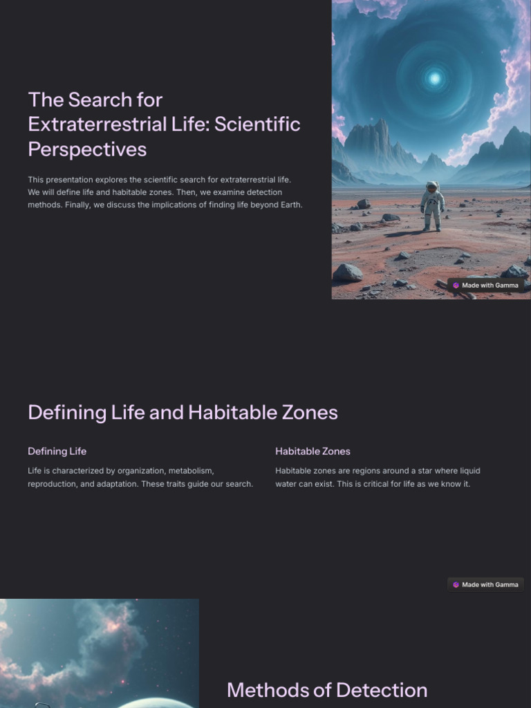 The Search For Extraterrestrial Life Scientific Perspectives | PDF