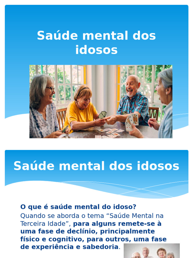 Cuidados com a Saúde Mental do Idoso | PDF | Saúde mental | Terceira idade