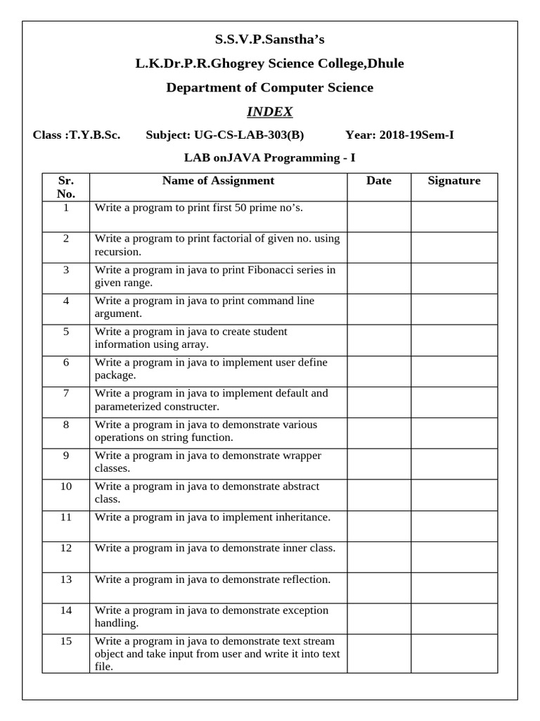 tybsc java-sem1 | PDF | Java (Programming Language) | String (Computer ...