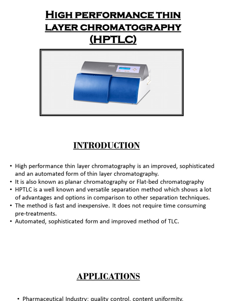 High Performance Thin Layer Chromatography | PDF