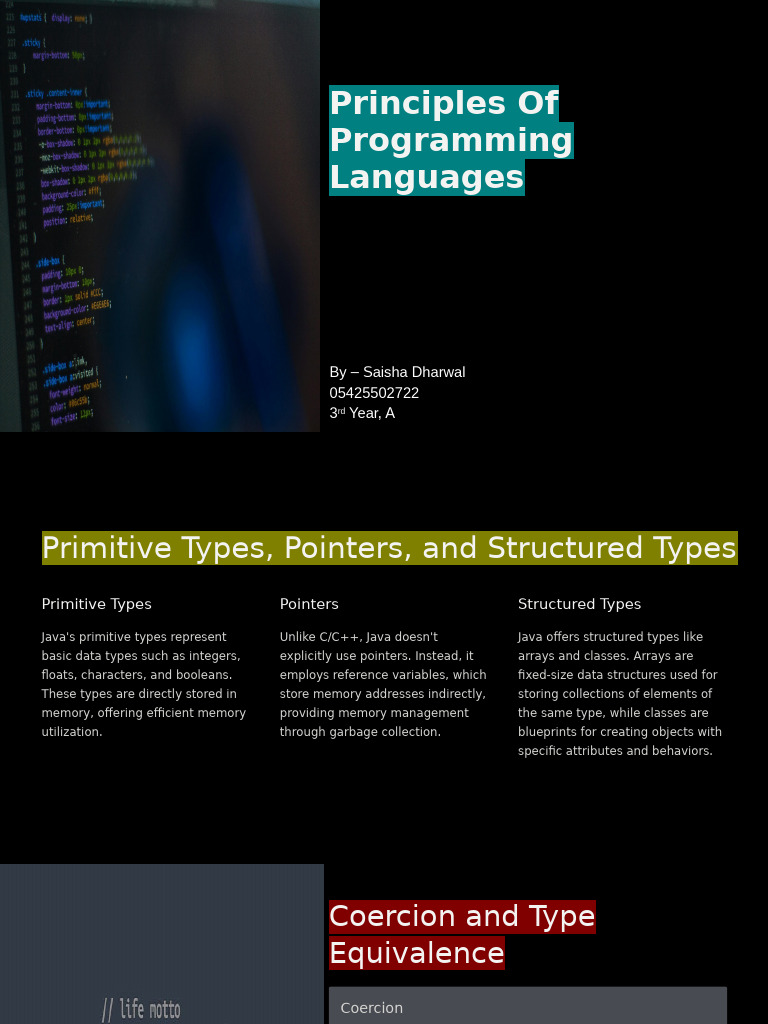 Java Programming Language Principles | PDF | Method (Computer ...